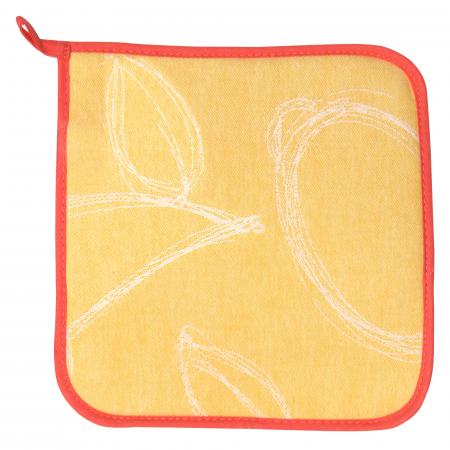 Manique de cuisine 20x20 cm matelassée 100% coton LINE Orange