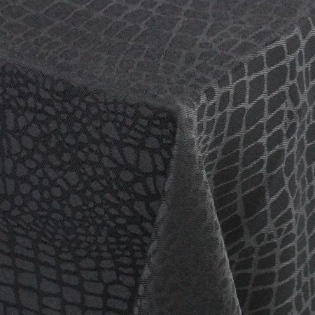 Nappe carrée 150x150 cm Jacquard 100% polyester LOUNGE noir