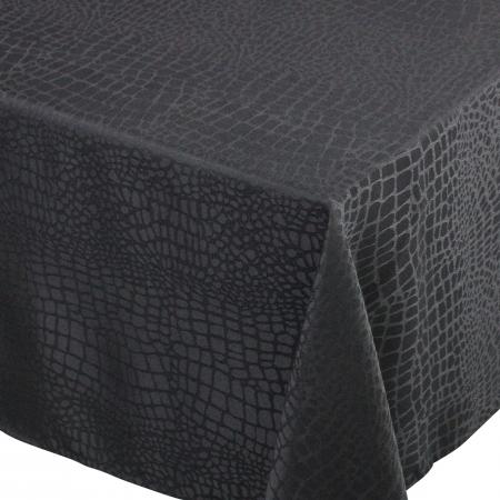 Nappe carrée 175x175 cm Jacquard 100% polyester LOUNGE noir