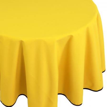 Nappe ovale 180x300 cm DIABOLO jaune Curcuma traitement teflon