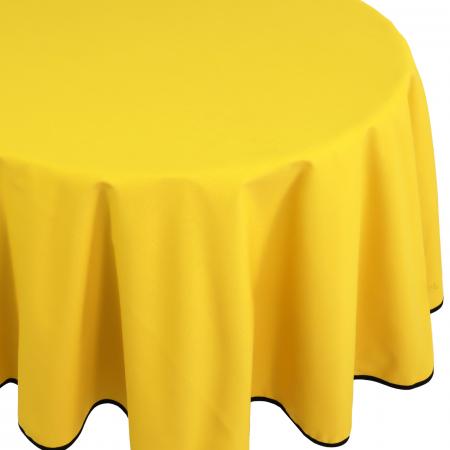 Nappe ovale 180x400 cm DIABOLO jaune Curcuma traitement teflon