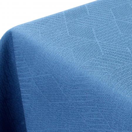 Nappe rectangle 150x200 cm Jacquard 100% coton CUBE bleu Cobalt