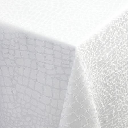 Nappe rectangle 150x350 cm Jacquard 100% polyester LOUNGE blanc