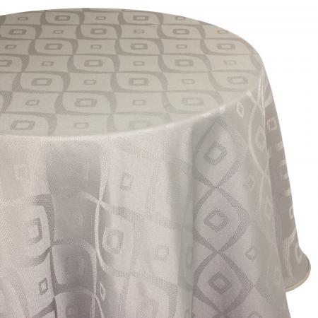 Nappe ronde 180 cm Jacquard 100% polyester BRUNCH taupe