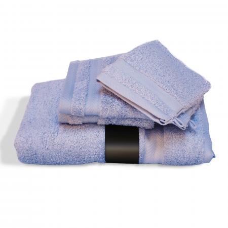 Parure de bain 5 pièces ROYAL CRESENT Bleu Lavande 650 g/m2