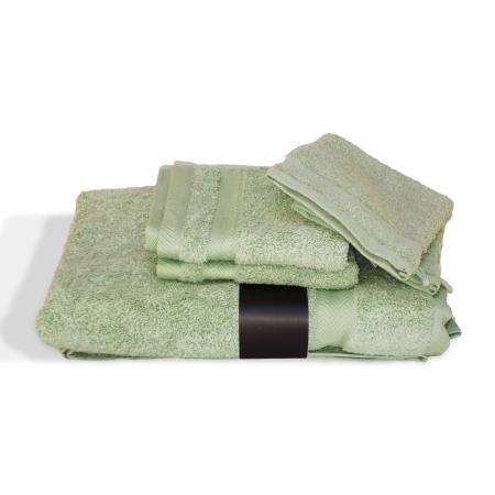 Parure de bain 5 pièces ROYAL CRESENT Vert Céladon 650 g/m2
