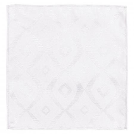 Lot de 3 serviettes de table 45x45 cm Jacquard 100% polyester BRUNCH blanc