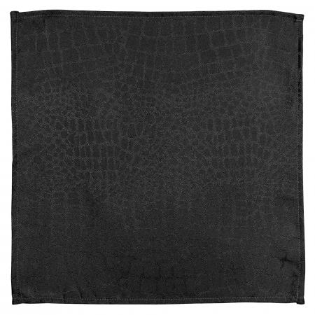 Lot de 3 serviettes de table 45x45 cm Jacquard 100% polyester LOUNGE noir
