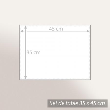 Lot de 2 set de table 35x45 cm SAKI noir/blanc