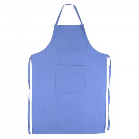 Tablier de cuisine 60x90 cm toile 100% coton PURE KITCHEN APRON - Bleu