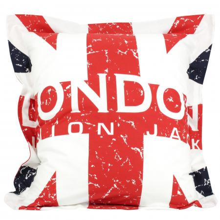 Taie d'oreiller 65x65 cm 100% coton LONDON Union Jack