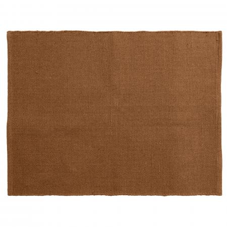 Tapis rectangulaire 130x170 cm pur coton MOOREA marron terre cuite