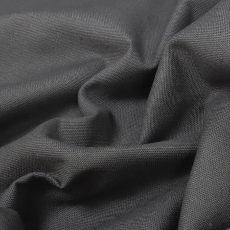 Tissu d'ameublement uni en 100% coton + teflon Laize 280 cm collection DIABOLO gris Anthracite