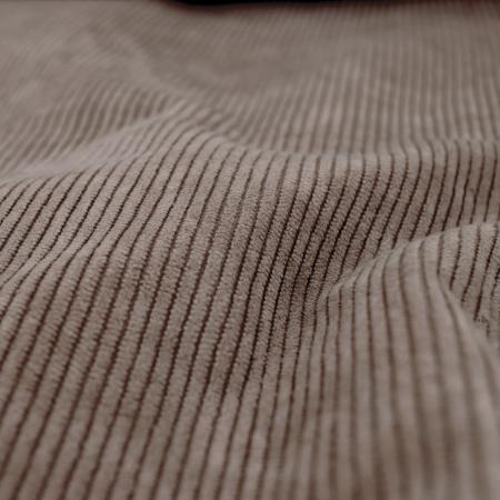 Tissu velours côtelé polyester uni STARSKY marron Ficelle