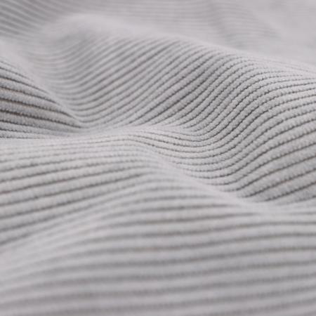 Tissu velours côtelé polyester uni STARSKY gris Perle