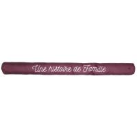 Boudin de porte 80 cm EN FAMILLE Rouge Bordeaux Histoire de famille