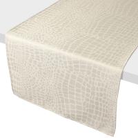 Chemin de table 45x150 cm Jacquard 100% polyester LOUNGE ecru