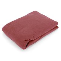 Drap housse flanelle unie 90x190 cm 100% coton WALES rouge Tomette
