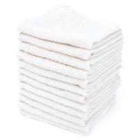 Lot de 12 serviettes invité 30x30 cm ALPHA blanc