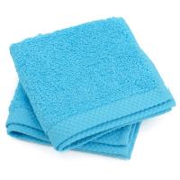 Lot de 2 serviettes invité 30x30 cm PURE Bleu Océan 550 g/m2