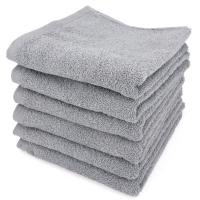 Lot de 6 serviettes de toilette 50x90 cm ALPHA gris Argent
