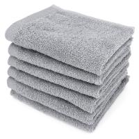 Lot de 6 serviettes invité 30x50 cm ALPHA gris Argent