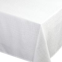 Nappe rectangle 150x200 cm Jacquard 100% polyester LOUNGE blanc