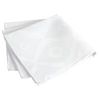 Lot de 3 serviettes de table 45x45 cm Jacquard 100% polyester BRUNCH blanc