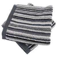 Lot de 2 serviettes invité collection PURE STRIPES II gris