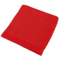 Serviette de toilette 50x100 cm 100% coton peigné ALBA rouge