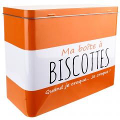 Boîte métal MA BOITE A Biscottes orange