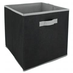 Cube de rangement cartonnée 27L noir