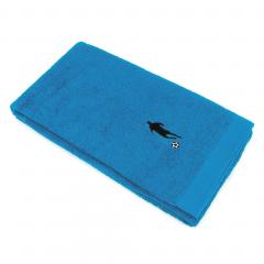 Drap de douche 70x140 cm 100% coton 550 g/m2 PURE FOOTBALL Bleu Turquoise