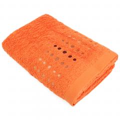 Drap de douche 70x140 cm 100% coton 550 g/m2 PURE POINTS Orange Butane