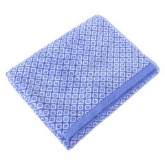 Drap de douche 70x140 cm SHIBORI mosaic Bleu 100% coton 500 g/m2