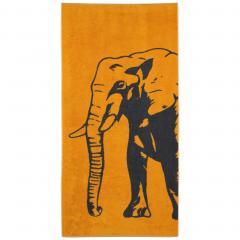 Drap de plage 75x150 cm KENYA Orange Éléphant George