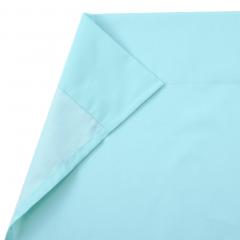 Drap plat 240x310 cm uni Satin de coton PANTHEON Bleu clair