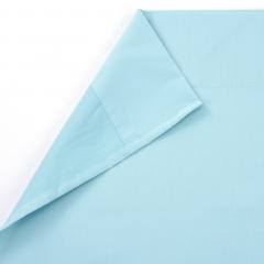 Drap plat 270x310 cm uni Satin de coton LOUVRE Bleu clair