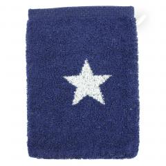 Gant de toilette 16x21 cm 100% coton 480 g/m2 STARS Bleu Marine
