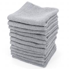 Lot de 12 serviettes invité 30x30 cm ALPHA gris Argent