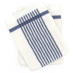 Lot de 2 gants de toilette 16x21 cm coton RIBBON bleu