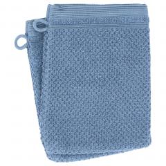 Lot de 2 gants de toilette 16x21 cm DUNE bleu mer