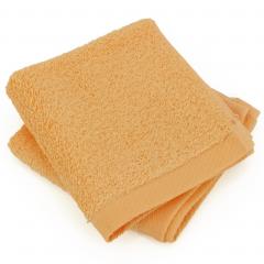 Lot de 2 serviettes invité 30x30 cm 100% coton peigné ALBA vanille