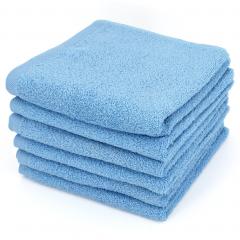 Lot de 6 serviettes de toilette 50x90 cm ALPHA bleu Ciel