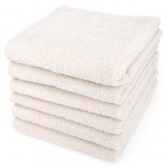 Lot de 6 serviettes de toilette 50x90 cm ALPHA ivoire
