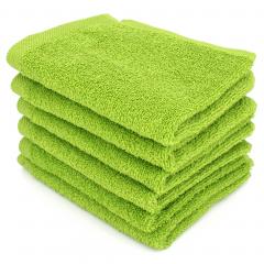 Lot de 6 serviettes invité 30x50 cm ALPHA vert Pistache