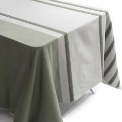 Nappe carrée 150x150 cm Jacquard 100% Polyester Lounge Perle