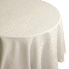 Nappe ovale 180x300 cm Jacquard 100% polyester LOUNGE ecru