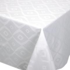 Nappe rectangle 150x200 cm Jacquard 100% polyester BRUNCH blanc