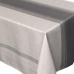 Nappe rectangle 150x350 cm imprimée 100% polyester BISTROT gris Charbon